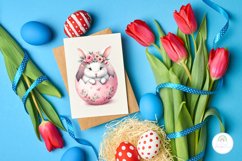 Cute Bunny &amp; Easter Egg Clipart Product Image 4