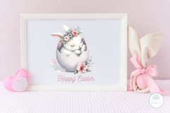 Cute Bunny &amp; Easter Egg Clipart Product Image 5