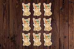 Cute Bunny Printable Stickers - PNG Sticker Sheet