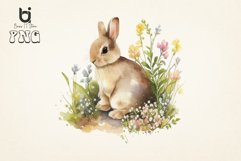 Cute Bunny Rabbit Spring Easter watercolor Bundle, 9png file Product Image 10