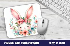Easter Bunny Mouse Pad. Spring Bunny Mouse Pad Sublimation Product Image 1