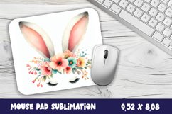Easter Bunny Mouse Pad. Spring Bunny Mouse Pad Sublimation Product Image 1
