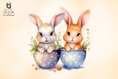 Cute Bunny Watercolor Sublimation Bundle Product Image 2