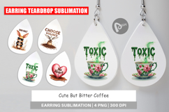 Bitter Coffee Goth Sarcastic Earring Product Image 1