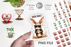 Bitter Coffee Goth Sarcastic Sticker Product Image 1