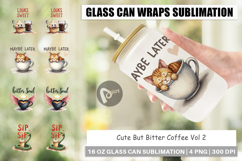 Bitter Coffee Goth Quotes Glass Can Product Image 1