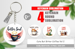 Bitter Coffee Goth Sarcastic Keychain Product Image 1