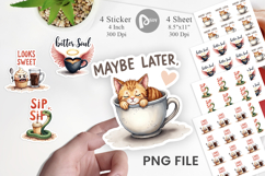 Bitter Coffee Goth Sarcastic Sticker Product Image 1