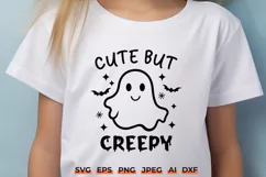 Cute But Creepy Halloween SVG | Spooky T-Shirt Design Product Image 1
