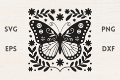 Butterfly illustration with spring pattern Product Image 1