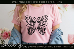 Floral Butterfly SVG for Cricut Breast Cancer Awareness SVG Product Image 3