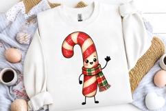 Cute Candy Cane Christmas Doodle PNG Clipart Printable Art Product Image 2