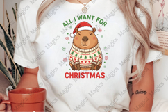 Cute Capybara Christmas PNG Product Image 2