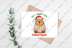 Cute Capybara Christmas PNG Product Image 3