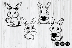 Easter Bunny SVG, Cute Cartoon Bunny SVG Product Image 1