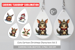 Cute Christmas Characters Earring Product Image 1