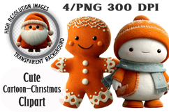 Cute Cartoon-Christmas Clipart Png Product Image 1