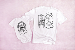 Cute Cartoon Ghosts Halloween Clipart Illustrations PNG Product Image 2