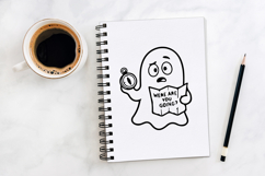 Cute Cartoon Ghosts Halloween Clipart Illustrations PNG Product Image 3