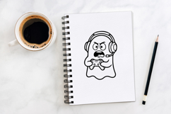Cute Cartoon Ghosts Halloween Clipart Illustrations PNG Product Image 3