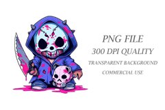 Cartoon Horror Halloween Guys 02. TShirt Sticker. Product Image 8