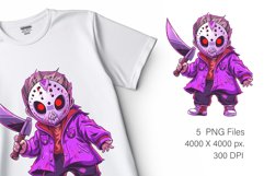 Cartoon Horror Halloween Guys 04. TShirt Sticker. Product Image 9