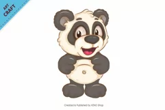 Cartoon Pandas 01. Clipart. Product Image 2