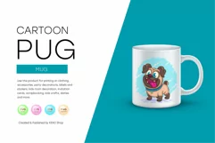 Cute cartoon pug, cute clipart, animal Product Image 2