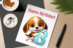 Download this adorable cartoon puppy clipart in PNG format with a transparent background. This sublimation design perfect for creating birthday cards, invitations, kids’ T-shirts, and festive decorations. High-resolution!