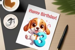 Download this adorable cartoon puppy clipart in PNG format with a transparent background. This sublimation design perfect for creating birthday cards, invitations, kids’ T-shirts, and festive decorations. High-resolution and easy to use for all your creat