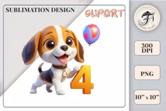 Download this adorable cartoon puppy clipart in PNG format with a transparent background. This sublimation design perfect for creating birthday cards, invitations, kids’ T-shirts, and festive decorations. High-resolution and easy to use for all your creat
