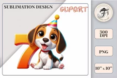 Download this adorable cartoon puppy clipart in PNG format with a transparent background. This sublimation design perfect for creating birthday cards, invitations, kids’ T-shirts, and festive decorations. High-resolution!
