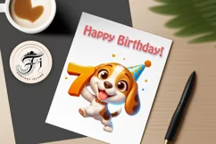 Download this adorable cartoon puppy clipart in PNG format with a transparent background. This sublimation design perfect for creating birthday cards, invitations, kids’ T-shirts, and festive decorations. High-resolution!