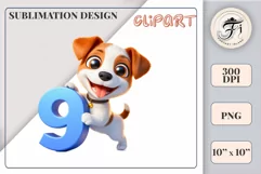 Download this adorable cartoon puppy clipart in PNG format with a transparent background. This sublimation design perfect for creating birthday cards, invitations, kids’ T-shirts, and festive decorations. High-resolution!