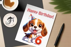 Download this adorable cartoon puppy clipart in PNG format with a transparent background. This sublimation design perfect for creating birthday cards, invitations, kids’ T-shirts, and festive decorations. High-resolution!
