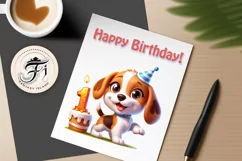 Download this adorable cartoon puppy clipart in PNG format with a transparent background. This sublimation design perfect for creating birthday cards, invitations, kids’ T-shirts, and festive decorations. High-resolution and easy to use for all your creat