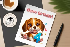 Download this adorable cartoon puppy clipart in PNG format with a transparent background. This sublimation design perfect for creating birthday cards, invitations, kids’ T-shirts, and festive decorations. High-resolution!