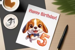 Download this adorable cartoon puppy clipart in PNG format with a transparent background. This sublimation design perfect for creating birthday cards, invitations, kids’ T-shirts, and festive decorations. High-resolution!