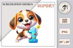 Download this adorable cartoon puppy clipart in PNG format with a transparent background. This sublimation design perfect for creating birthday cards, invitations, kids’ T-shirts, and festive decorations. High-resolution and easy to use for all your creat