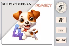 Download this adorable cartoon puppy clipart in PNG format with a transparent background. This sublimation design perfect for creating birthday cards, invitations, kids’ T-shirts, and festive decorations. High-resolution!