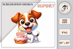 Download this adorable cartoon puppy clipart in PNG format with a transparent background. This sublimation design perfect for creating birthday cards, invitations, kids’ T-shirts, and festive decorations. High-resolution!