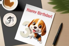 Download this adorable cartoon puppy clipart in PNG format with a transparent background. This sublimation design perfect for creating birthday cards, invitations, kids’ T-shirts, and festive decorations. High-resolution and easy to use for all your creat