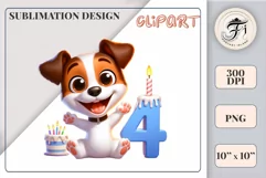 Download this adorable cartoon puppy clipart in PNG format with a transparent background. This sublimation design perfect for creating birthday cards, invitations, kids’ T-shirts, and festive decorations. High-resolution!
