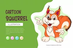 Cute Cartoon Squirrel. T-Shirt, PNG, SVG. Product Image 1