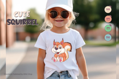 Cute Cartoon Squirrel. T-Shirt, PNG, SVG. Product Image 3