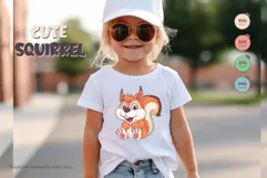 Cute Cartoon Squirrel. T-Shirt, PNG, SVG. Product Image 3