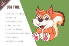 Cute Cartoon Squirrel. T-Shirt, PNG, SVG. Product Image 4
