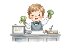 Cute Cashier Png | Community Helper Png Product Image 1