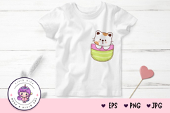 Cute cat clipart in pocket kawaii animals Kitten clipart t Product Image 5