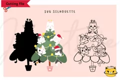 Christmas cat SVG, Christmas tree catmas tree svg, funny cat Product Image 3